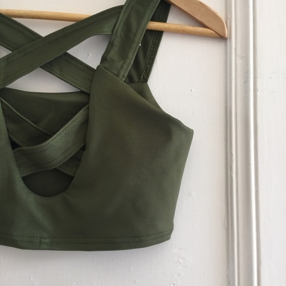 Bandage Olive Crisscross Bikini BNWT - Picture 4 of 5